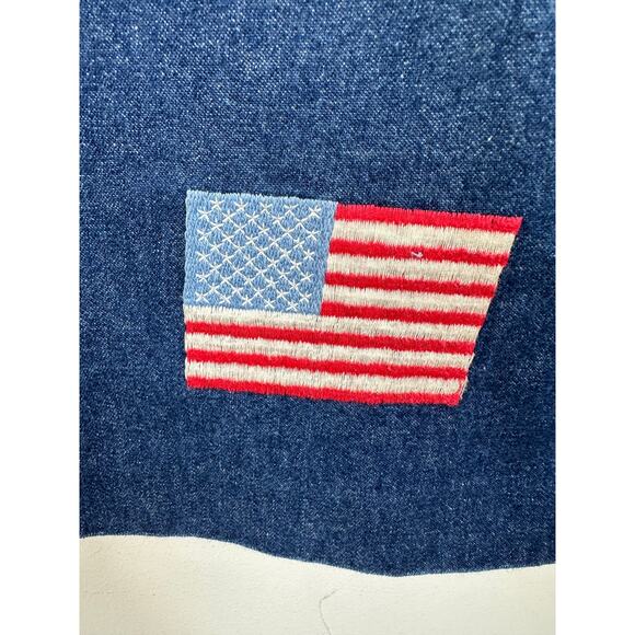 Anna Sui Vintage Embroidered Denim Jean Skirt Size 8 - Picture 5 of 10